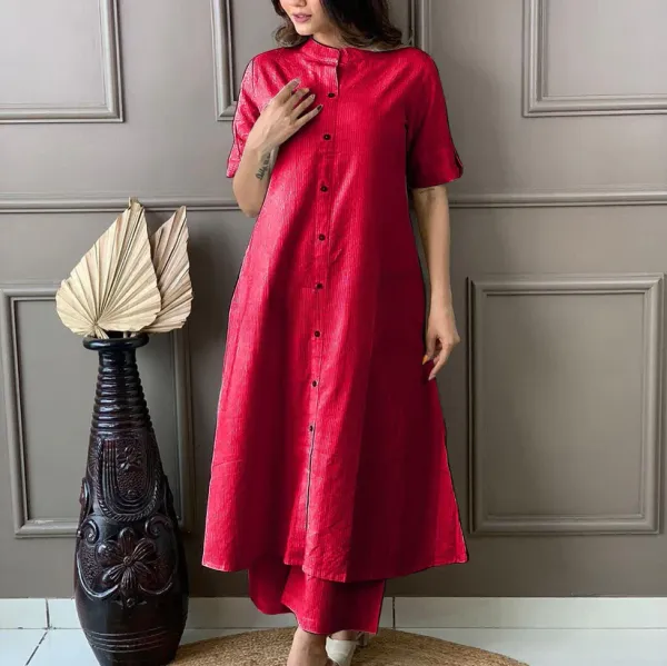 Women_Self_Design__Red_Cotton_A-line_Katha_kurta_and_plazo_Set