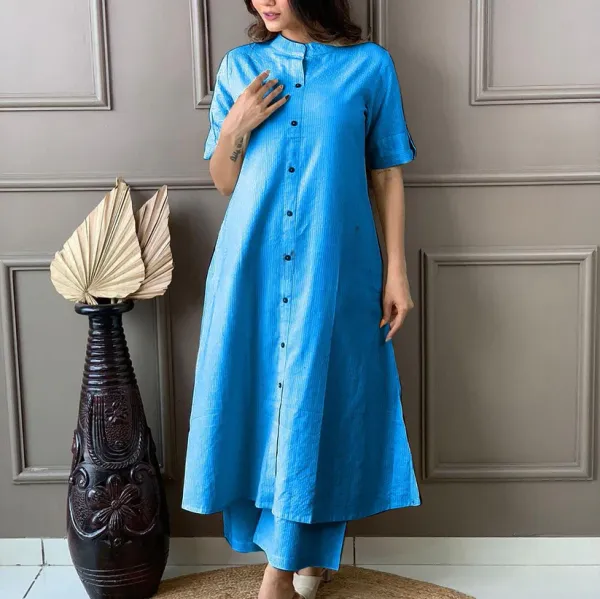 Women_Self_Design__Sky_Blue_Cotton_A-line_Katha_kurta_and_plazo_Set