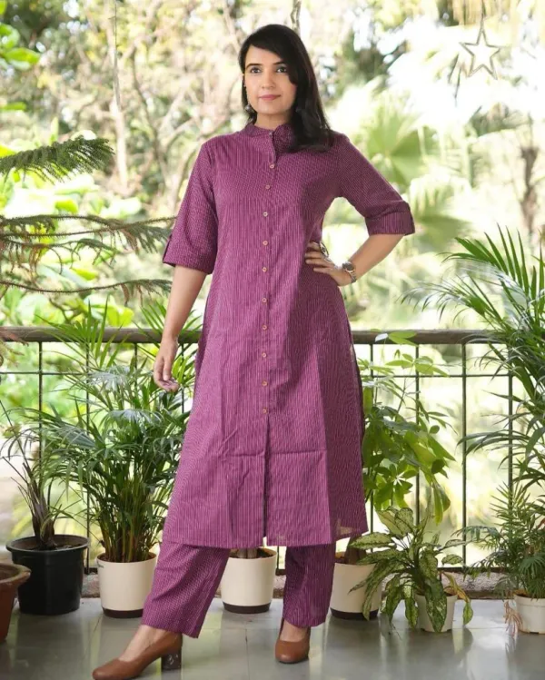 Women_Self_Design__Wine_Cotton_A-line_Katha_kurta_and_plazo_Set