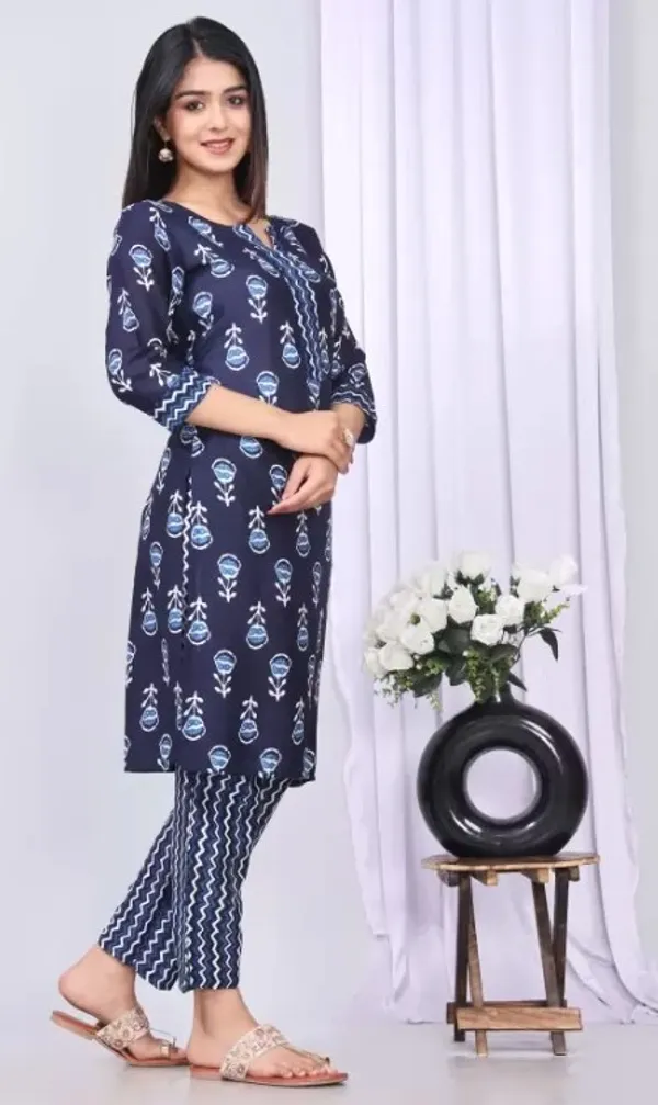 Women_Viscose_Indigo_Cotton_Kurta_Palazzo_Set