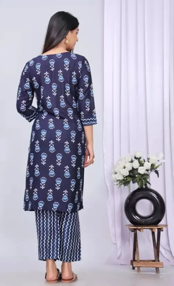 Women_Viscose_Indigo_Cotton_Kurta_Palazzo_Set