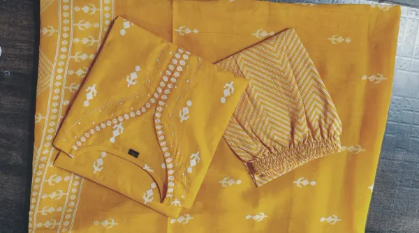 Women_floral_bada_butta_print_Yellow_straight_cotton_kurta_with_pant_and_dupatta