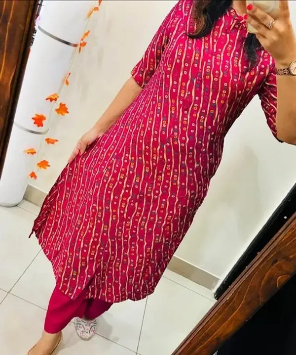 Women's_Trendy_Pink_Cotton_Kurta_Set