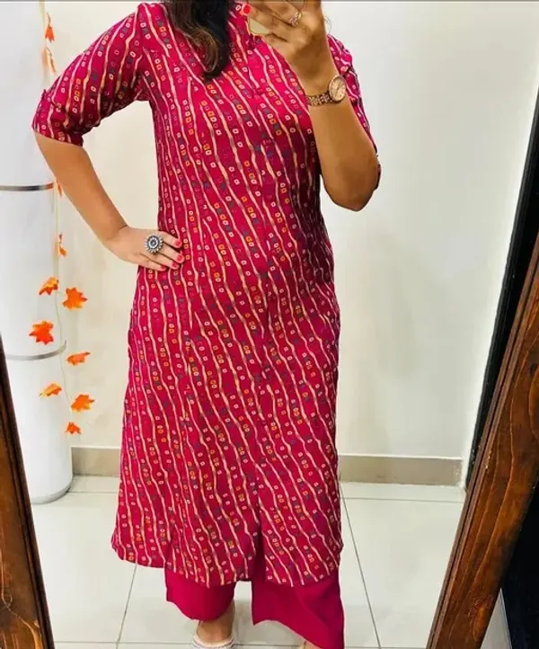 Women's_Trendy_Pink_Cotton_Kurta_Set