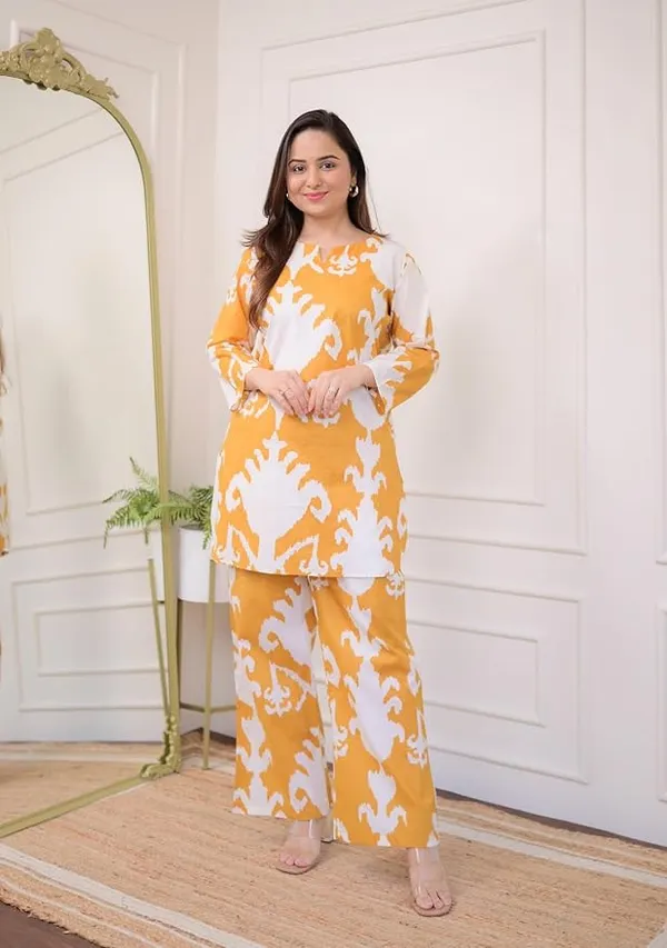 Women's_Viscose_Cotton_Yellow_Floral_Printed_Kurta_and_Pant_Set_|_Co-Ord_Set_for_Women