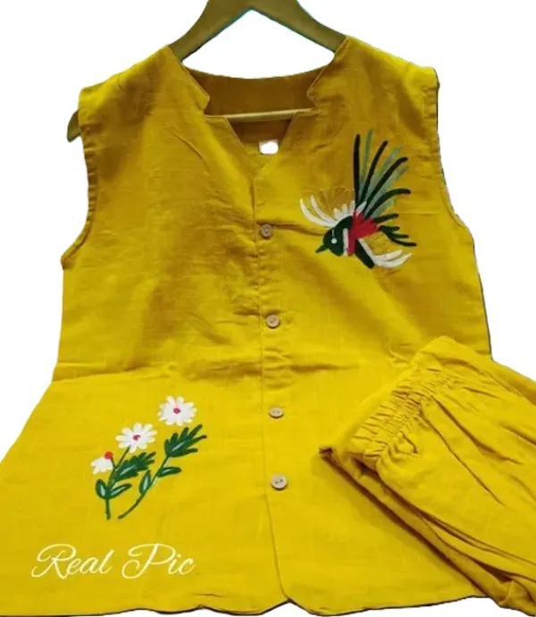 Yellow_Premium_Cotton_Slub_Cord_Set