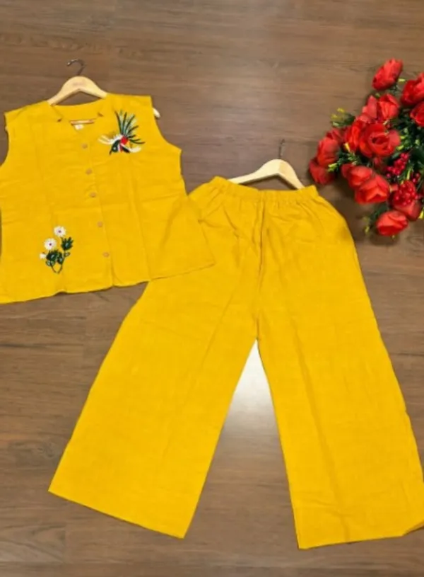 Yellow_Premium_Cotton_Slub_Cord_Set