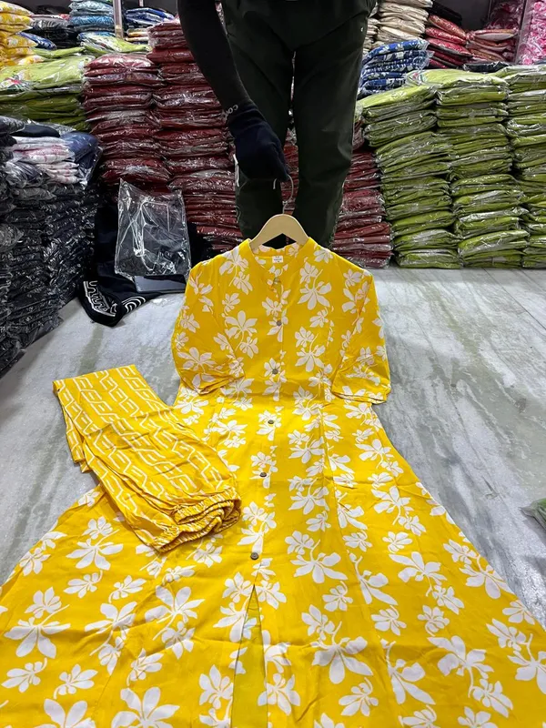 Yellow_Floral_Kurta_pant_
