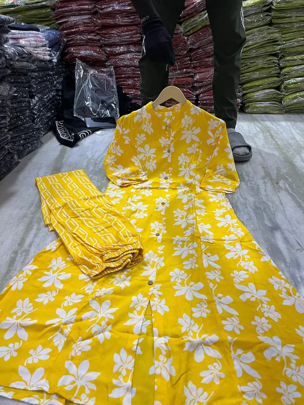 Yellow_Floral_Kurta_pant_