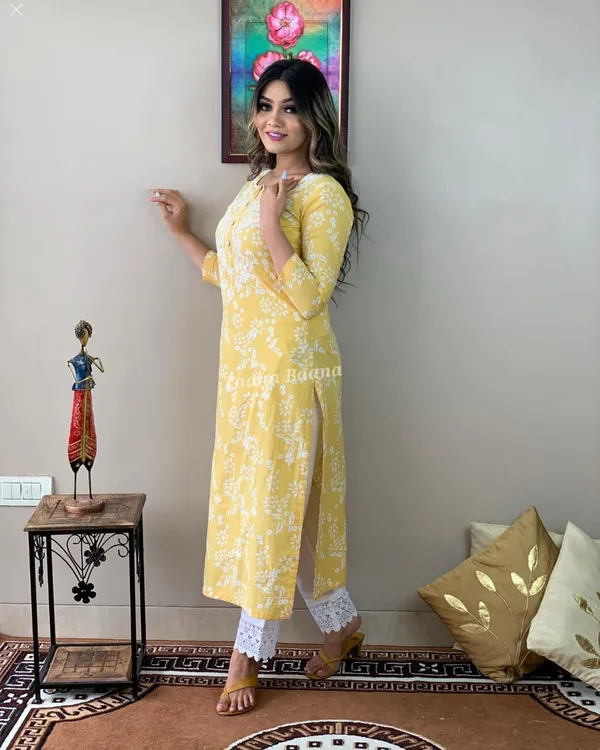 Yellow_Special_Embroidery_Kurta_Set_with_Pant_for_Women