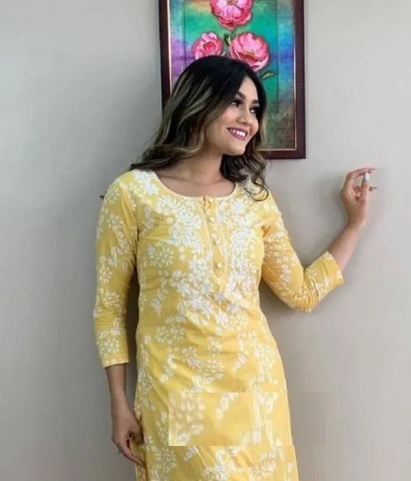 Yellow_Special_Embroidery_Kurta_Set_with_Pant_for_Women