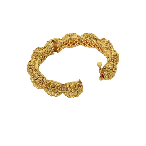 Gold_Plated_Traditional_Jewellery_Inspired_Antique_Finish_Screw_Closure_Fancy_Kada/Gold_Bangles_For_Women/Festive_Bangles_Set_Of_2_For_Women