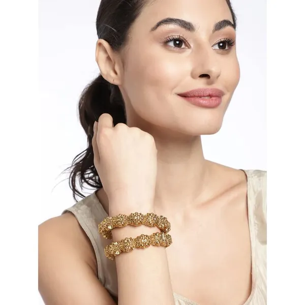 Gold_Plated_Traditional_Jewellery_Inspired_Antique_Finish_Screw_Closure_Fancy_Kada/Gold_Bangles_For_Women/Festive_Bangles_Set_Of_2_For_Women