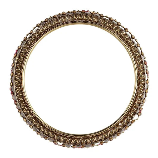 Pink_Velvet_Traditional_Gold_Plated_Rhinestones_And_Ethnic_Meenakari_Embedded_Peacock_Design_Pink_Velvet_Bangles/Bridal_Chooda_Set_Of_6_For_Women_And_Girls_(2.6)|