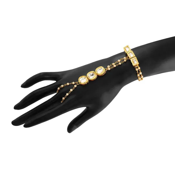 Gold_Kundan_Hath_Phool/Ring_Bracelet_For_Women
