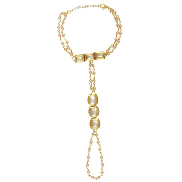 Gold_Kundan_Hath_Phool/Ring_Bracelet_For_Women