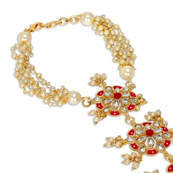 Pink_&_Gold_Gold_Plated_Kundan,_Enamel_&_Pearl_Studded_Bracelet_With_Adjustable_Finger_Ring_For_Women