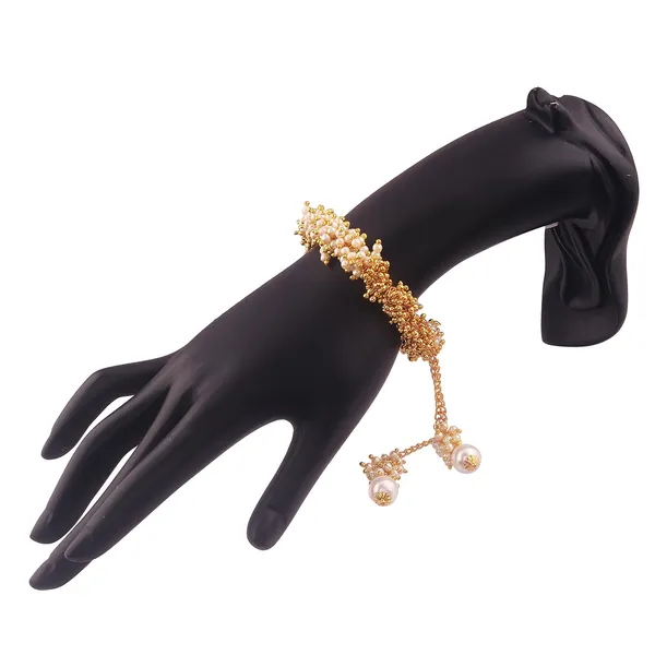 Gold_Plated_Traditional_Tiny_Pearls_And_Golden_Beads_Embellished_Ethnic_Bracelet/Kada/Bangle_With_Pearl_Drops_For_Women_And_Girls_Pack_Of_1