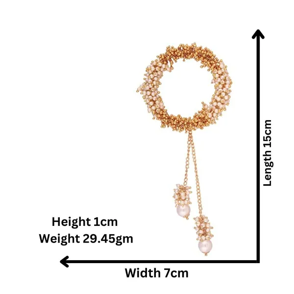 Gold_Plated_Traditional_Tiny_Pearls_And_Golden_Beads_Embellished_Ethnic_Bracelet/Kada/Bangle_With_Pearl_Drops_For_Women_And_Girls_Pack_Of_1