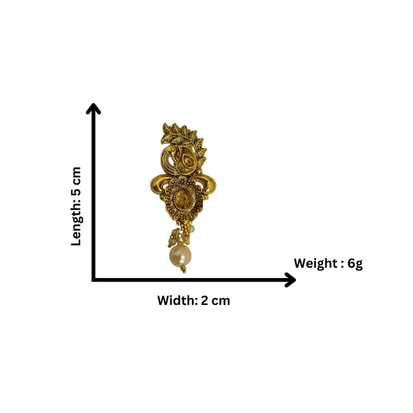 Multicolor_Gold_Plated_Traditional_Semi_Precious_Stones_Studded_Antique_Peacock_Design_Unisex_Brooch/Saree_Pin_For_Women_And_Girls_Pack_Of_1_(Multicolor)