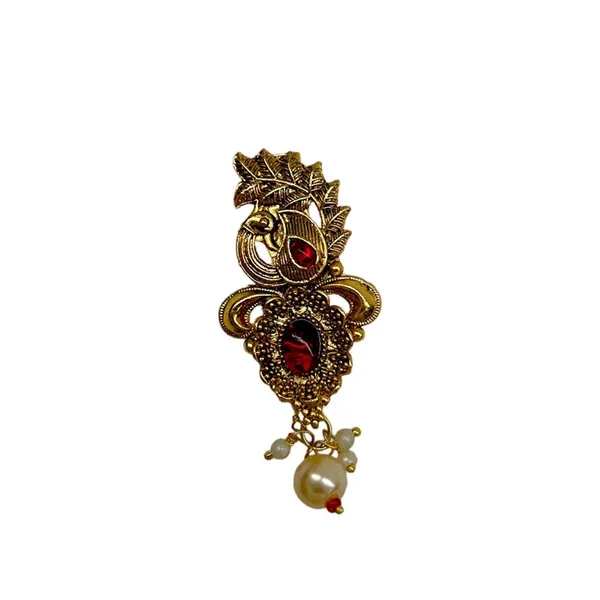 Gold-Red_Gold_Plated_Traditional_Semi_Precious_Stones_Studded_Antique_Peacock_Design_Unisex_Brooch/Saree_Pin_For_Women_And_Girls_Pack_Of_1_(Red)