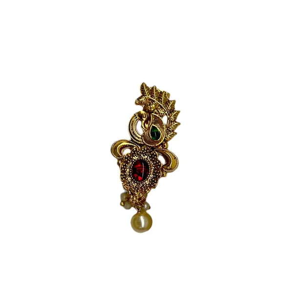 Multicolor_Gold_Plated_Traditional_Semi_Precious_Stones_Studded_Antique_Floral_Design_Unisex_Brooch/Saree_Pin_For_Women_And_Girls_Pack_Of_1_(Multicolor)
