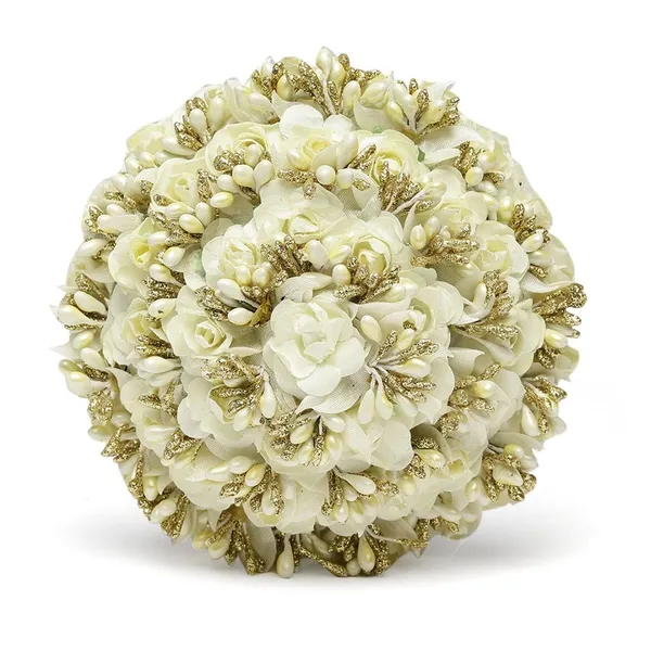 White_Handcrafted_Hair_Bun_Hair_Rose_Clip/Hair_Bun_Decoration_Gajra/Extension_For_Women/Girls_|_Gifting_For_Karwachauth_|