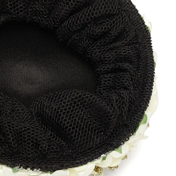 White_Handcrafted_Hair_Bun_Hair_Rose_Clip/Hair_Bun_Decoration_Gajra/Extension_For_Women/Girls_|_Gifting_For_Karwachauth_|