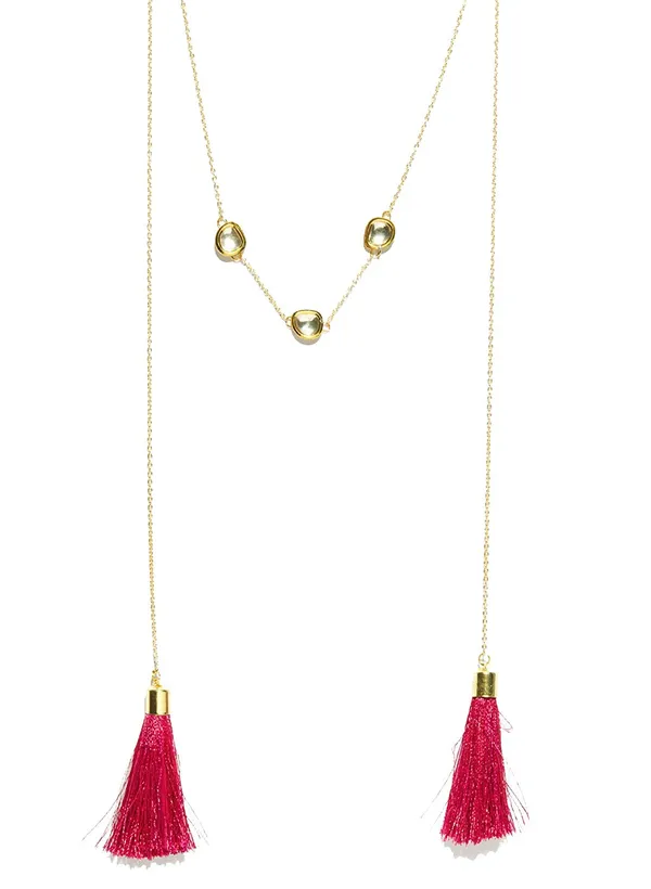 Gold_Open_Layered_Necklace_Chain_Choker_With_Kundan_And_Tassels