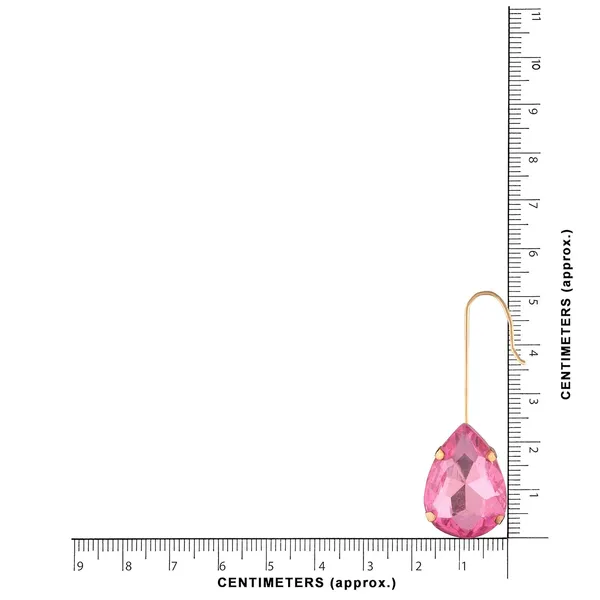Gold_Plated_Contemporary_Jewellery_Style_Tear_Drop_Design_Dangle_Earrings_Embellished_With_Pink_Colour_Stone_For_Women_And_Girls_Pack_Of_1_Pair