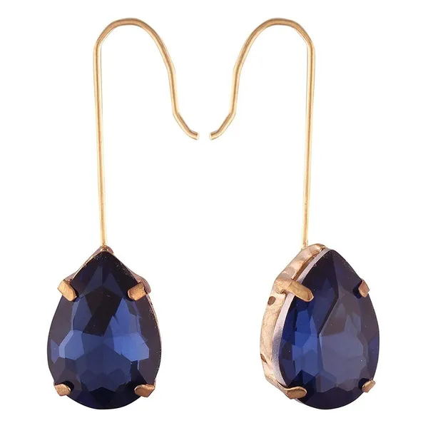 Blue_Contemporary_Jewellery_Style_Gold_Plated_Tear_Drop_Design_Dangle_Earrings_Embellished_With_Blue_Colour_Stone_For_Women_And_Girls_Pack_Of_1_Pair