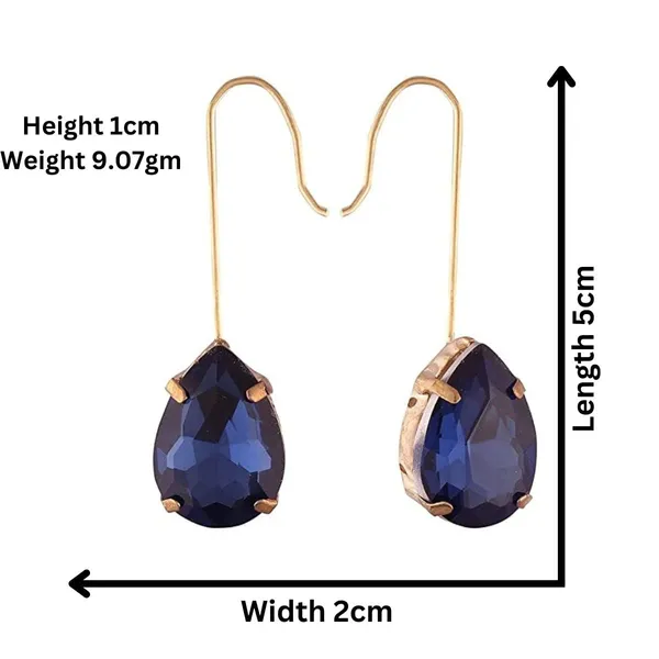 Blue_Contemporary_Jewellery_Style_Gold_Plated_Tear_Drop_Design_Dangle_Earrings_Embellished_With_Blue_Colour_Stone_For_Women_And_Girls_Pack_Of_1_Pair