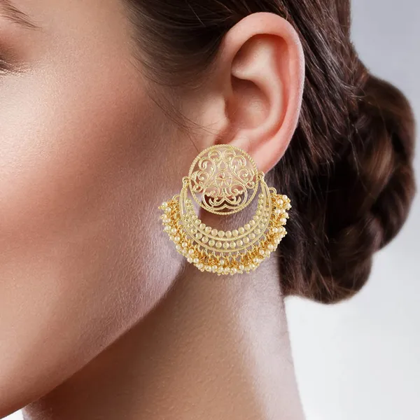 Gold_Plated_Filigree_Chaandbali_Earrings_With_Pearls_For_Women