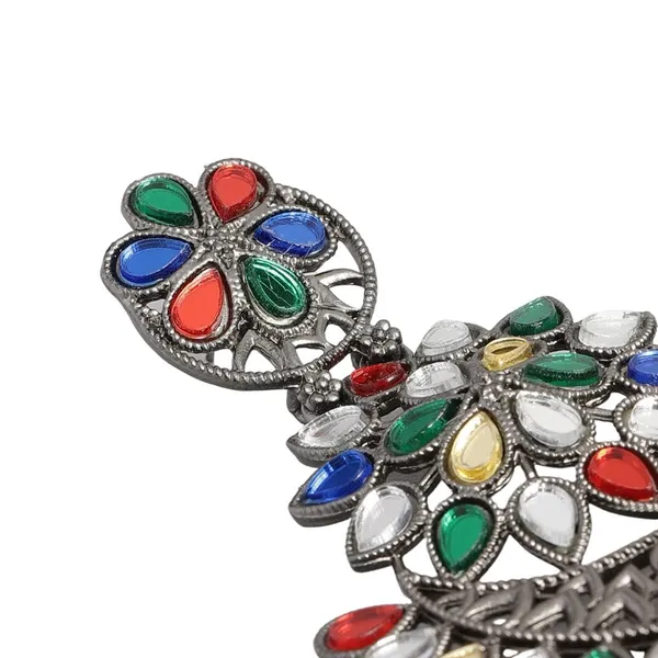 Multicolor_Silver-Plated_Chandbali_Earrings_|_Antique_Festive_Jewellery_For_Women_|_Perfect_For_Navratri,_Weddings_&_Indian_Ethnic_Outfits_|_(Silver2)