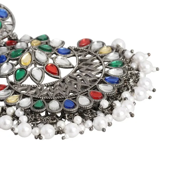 Multicolor_Silver-Plated_Chandbali_Earrings_|_Antique_Festive_Jewellery_For_Women_|_Perfect_For_Navratri,_Weddings_&_Indian_Ethnic_Outfits_|_(Silver2)