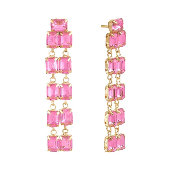 Pink_Stylish_Crystal_Dangle_Earrings_For_Women_And_Girls