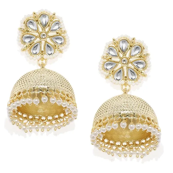 Gold_Plated_Traditional_And_Ethnic_Wear_Kundan_And_Pearls_Embellished_Statement_Jhumki_Earrings_With_Push_Back_Closure_For_Women_And_Girls_Pack_Of_1_Pair_|_Gifting_For_Karwachauth_|