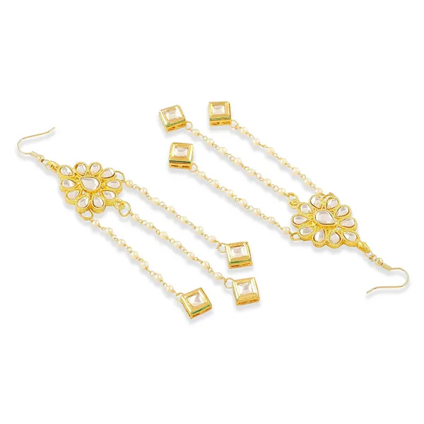 Women_White_Royal_Three_Line_Flower_Motif_Vilandi_Kundan_Drop_Earrings