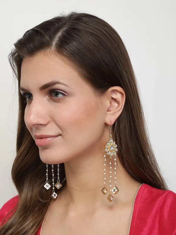 Women_White_Royal_Three_Line_Flower_Motif_Vilandi_Kundan_Drop_Earrings