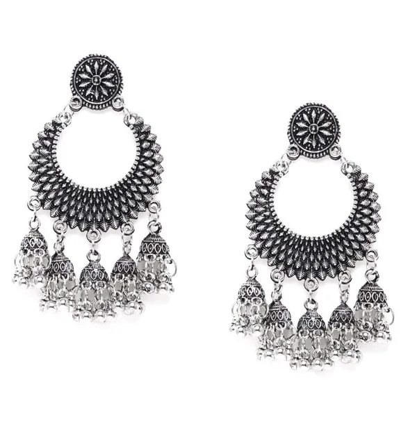 Silver_Silver_Plated_Antique_Jewellery_Inspired_Chandbali_Style_Oxidized_Dangle_Earrings_With_Small_Jhumki_Drops_For_Women_And_Girls_Pack_Of_1_Pair