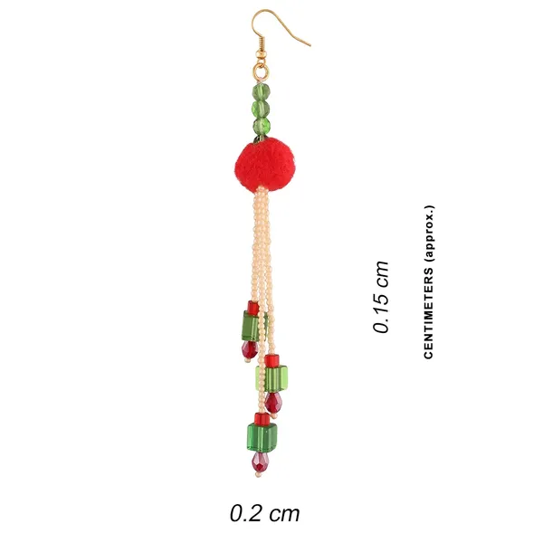 Multicolor_Christmas_Red_Pom_Pom,_Chain_Tassle_Earrings_For_Women,Girls