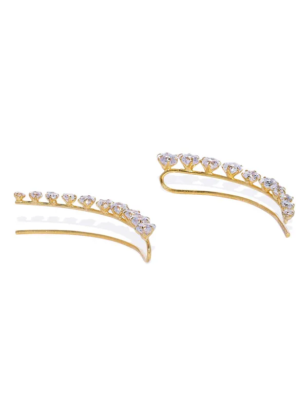 Gold_Plated_Contemporary_American_Diamond_Embellished_Delicate_Light_Weighted_Ear_Cuffs_With_Clip_On_Closure_For_Women_And_Girls_(Pack_Of_1)