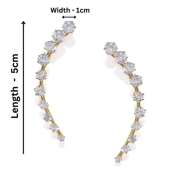 Gold_Plated_Contemporary_American_Diamond_Embellished_Delicate_Light_Weighted_Ear_Cuffs_With_Clip_On_Closure_For_Women_And_Girls_(Pack_Of_1)