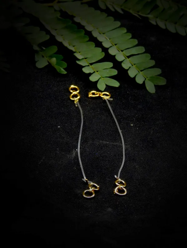 White_Contemporary_Plastic_Gold_Plated_&_Brass_And_American_Diamond_Earring_Support_Ear_Chain_For_Women_&_Girls,_Gold