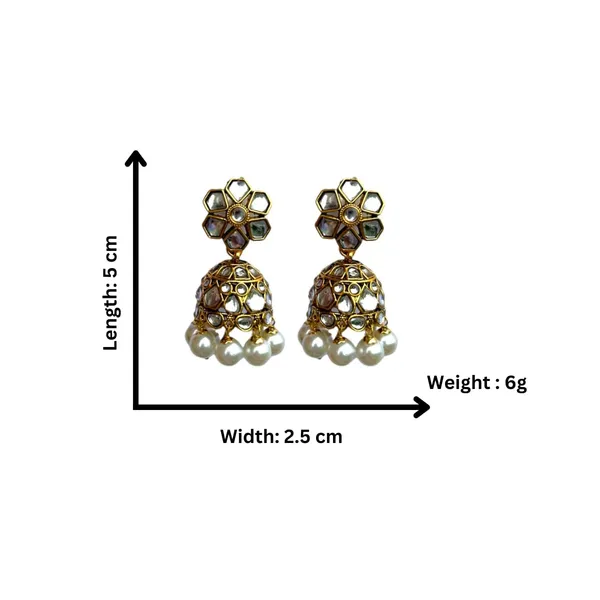 Gold_Traditional_Gold_Plated_Kundan_Studded_Statement_Floral_Jhumki_Earrings/Ethnic_Earrings_For_Women_And_Girls