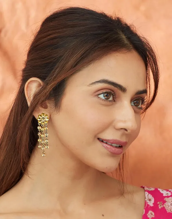 Gold_Traditional_Gold_Plated_Semi_Precious_Stones_Studded_Statement_Floral_Dangle_Earrings_With_Pearl_Drops_For_Women_And_Girls