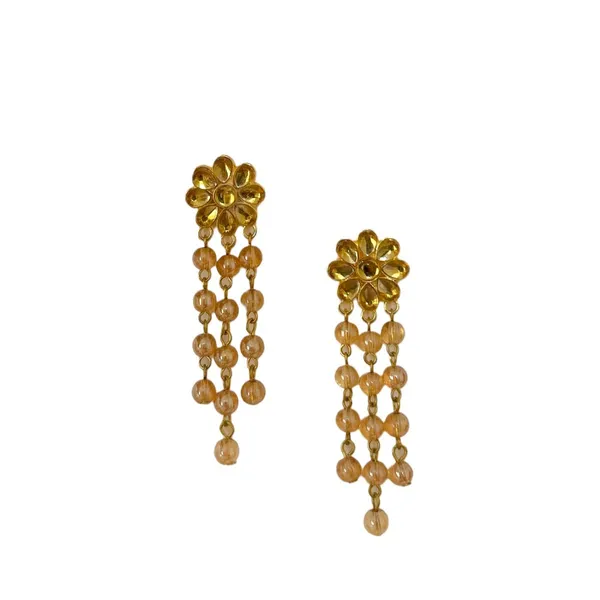 Gold_Traditional_Gold_Plated_Semi_Precious_Stones_Studded_Statement_Floral_Dangle_Earrings_With_Pearl_Drops_For_Women_And_Girls
