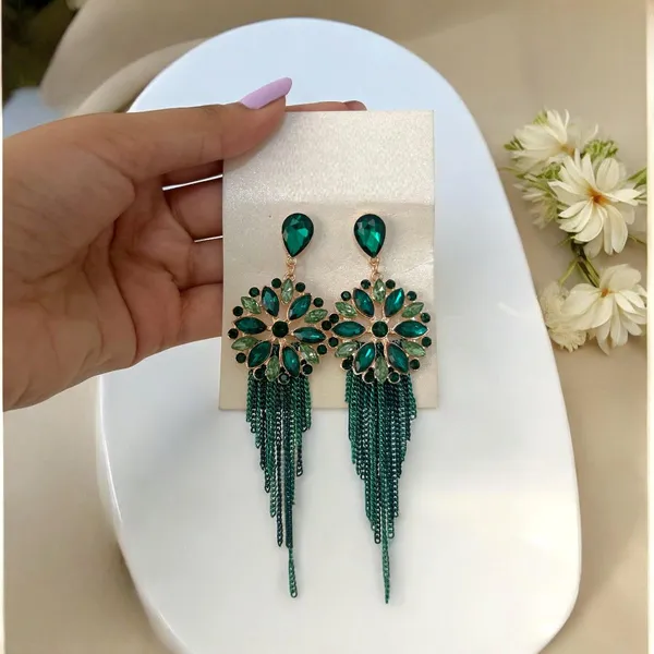 Green_Gold_Plated_Stunning_Emerald_Green_Semi_Precious_Stones_Studded_Statement_Dangle_Earrings_For_Women_And_Girls