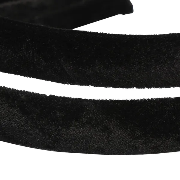 Black_Velvet_Fabric_Black_Color_Stretchable_Gym_Wear_&_Casual_Wear_Hair_Bands_For_Girls/Headbands_For_Women/Hair_Accessories_For_Women_And_Girls_Pack_Of_2