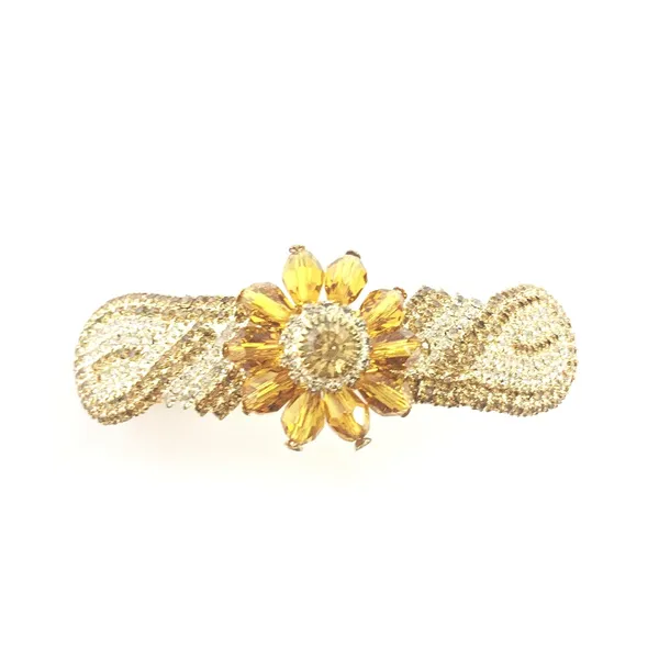 Yellow_Sun_Flower_Studded_Back_Clip_Hair_Accessories_For_Women